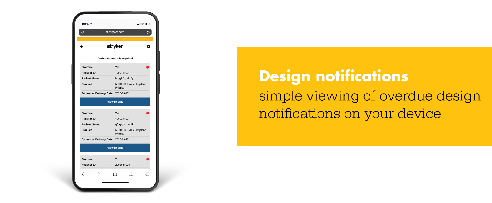 Design notifications iD portal